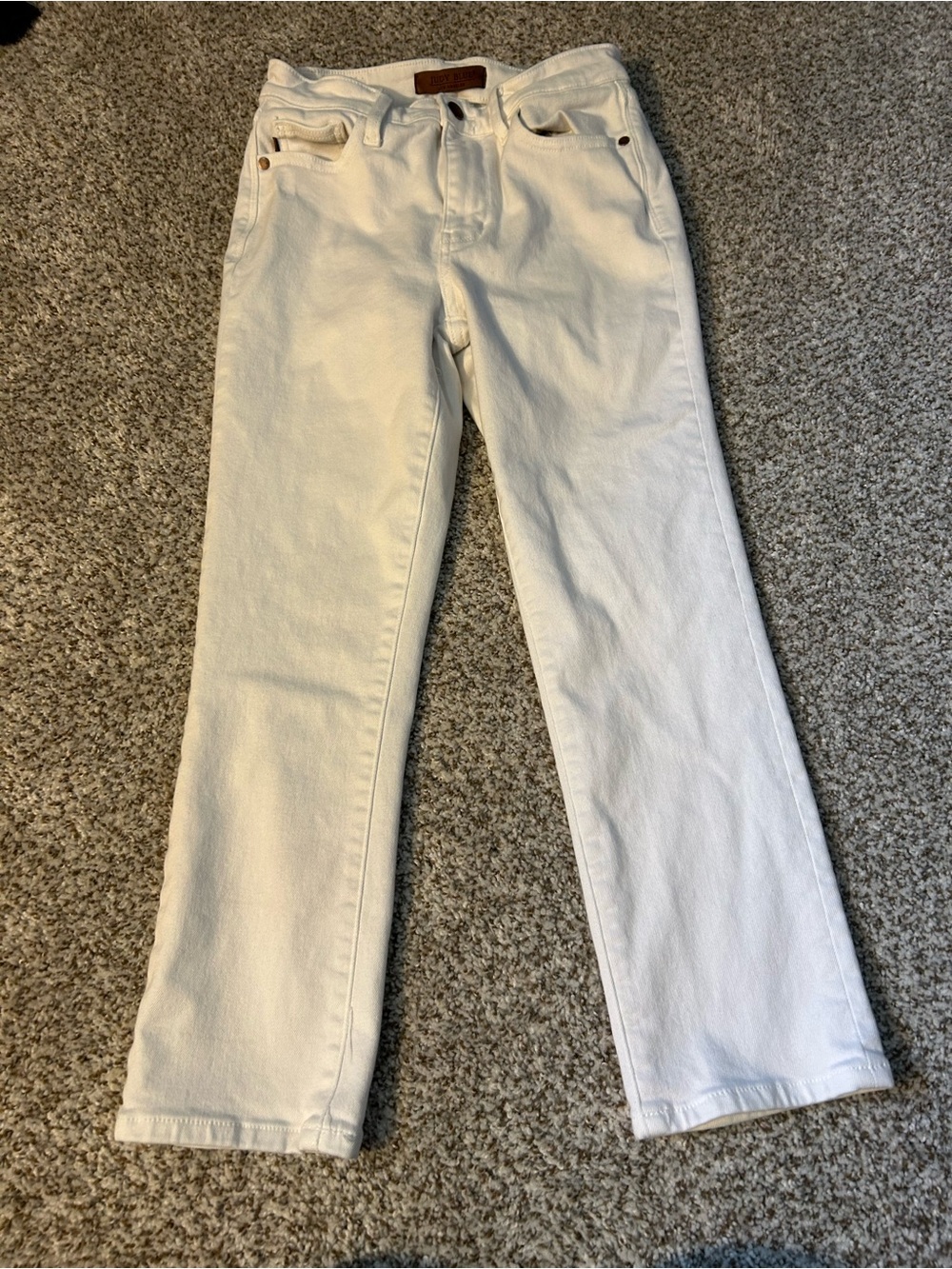 Judy Blue White Ankle Cropped Jeans 3/26
